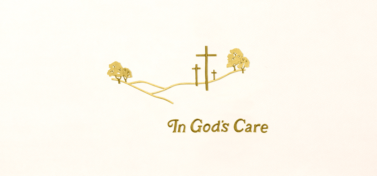 In Gods Care Gold Rosetan Faux